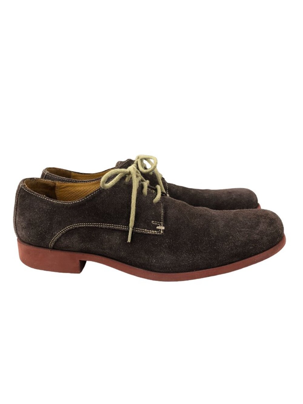 Cole Haan Men's Size 11.5M Brown Suede Leather Lace-Up Derby Oxford Shoes C07596